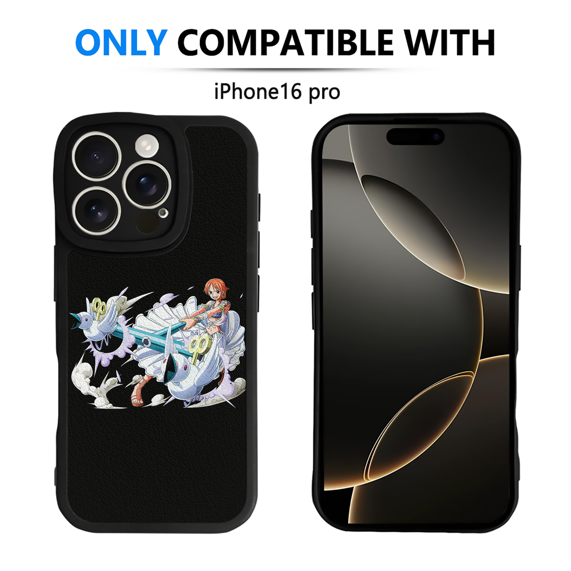（画像用） ワンピース ナミ ONE PIECE Nami 【iPhone 16シリーズ対応】シリコンスマホケース（レザー調） 材質：シリコン